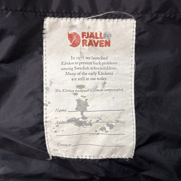 FJALLRAVEN KANKEN MINI Backpack Black Red Logo Pre-Owned Knapsack Bag - Picture 3 of 9